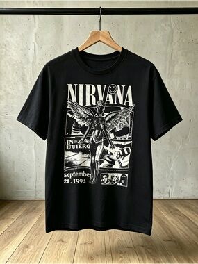 Nirvana In Utero Black Women Men T-shirt Unisex